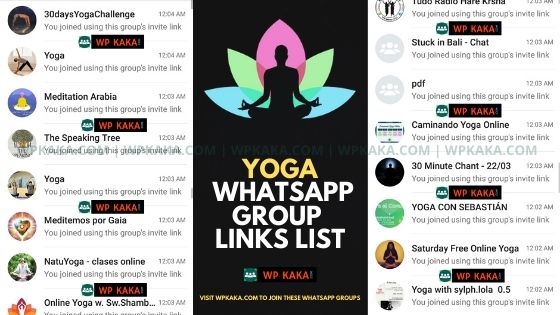 Yoga WhatsApp Group links