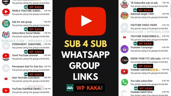 Youtube Sub 4 Sub WhatsApp Group Links