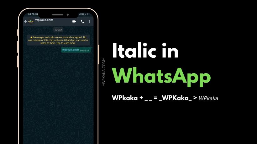 Italic in WhatsApp